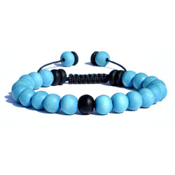 blue beaded bracelet