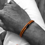 Orange Leather bracelet