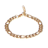 Figaro Gold Chain Bracelet