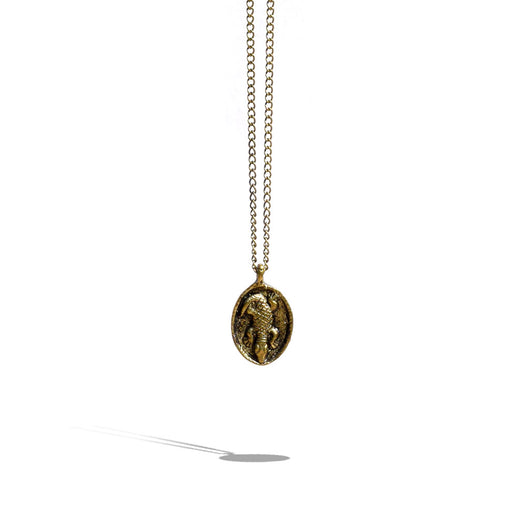 Brass Lizard Necklace