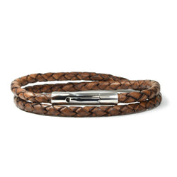 brown leather bracelet
