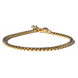 Gold Stainless Steel Box Chain Bracelet