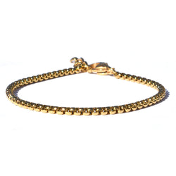 Gold Stainless Steel Box Chain Bracelet